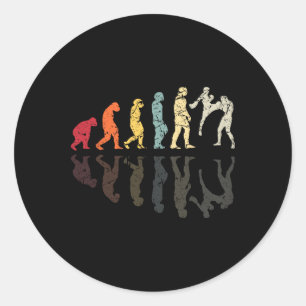 Evolutie Gebruikte Kickboksen Vechtsport Knockout Ronde Sticker