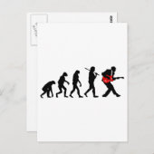 Evolutie gitaarspeler briefkaart (Voorkant / Achterkant)
