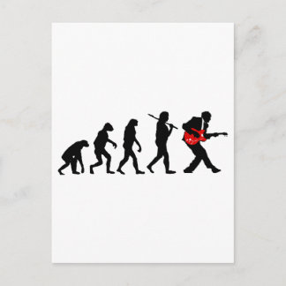 Evolutie gitaarspeler briefkaart
