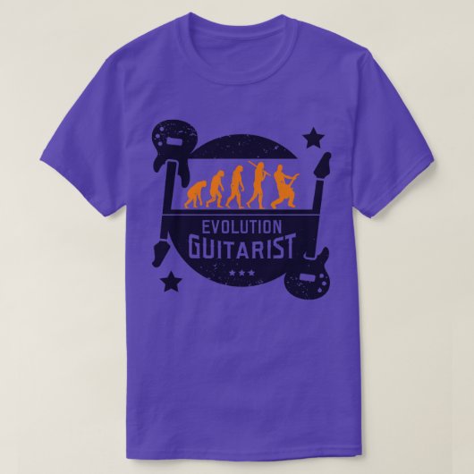 Evolutie gitarist gitaarmusicus (1) t-shirt (Design voorkant)