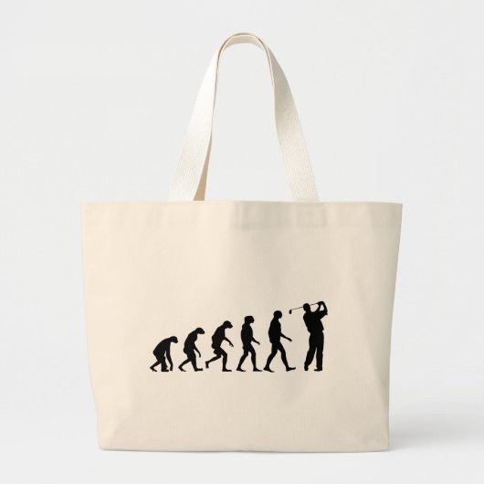 Evolutie Golf Grote Tote Bag (Voorkant)