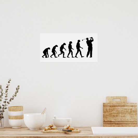 Evolutie Golf Poster (Keuken)
