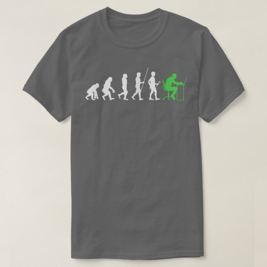 Evolutie grappige nerd-wetenschap voor IT-support  T-shirt (Design voorkant)