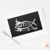 Evolutie - heks rechthoekige sticker (Envelop)
