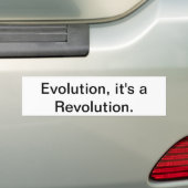 Evolutie, het is een revolutie. bumpersticker (Op auto)