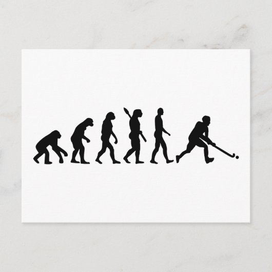 Evolutie-hockey Briefkaart (Voorkant)