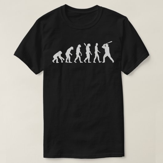 Evolutie honkbal t-shirt (Design voorkant)