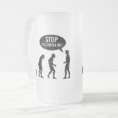 evolutie - hou op me te volgen! matglas bierpul (Voorkant links)