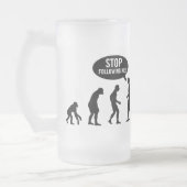 evolutie - hou op me te volgen! matglas bierpul (Links)