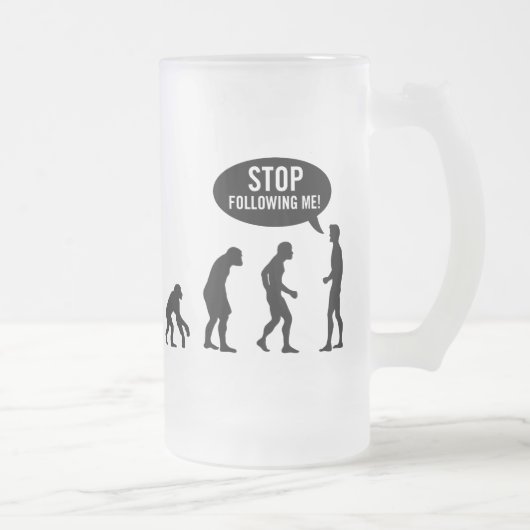 evolutie - hou op me te volgen! matglas bierpul (Rechts)