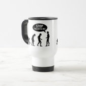 evolutie - hou op me te volgen! reisbeker (Voorkant links)