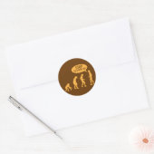 evolutie - hou op me te volgen! ronde sticker (Envelop)