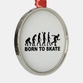 Evolutie Inline Skating Metalen Ornament (Rechts)
