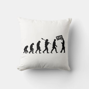 Evolutie Ironie Silhouet Kussen
