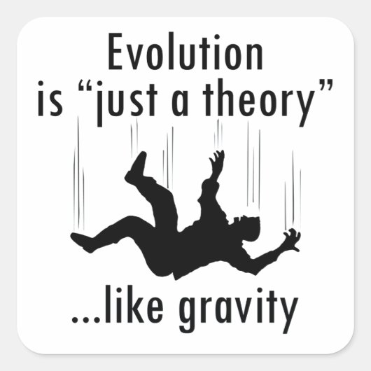 Evolutie is slechts een theoretische sticker (Voorkant)