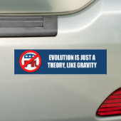 Evolutie is slechts een theorie als zwaartekracht bumpersticker (Op auto)