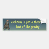 evolutie is slechts een theorie bumpersticker (Voorkant)