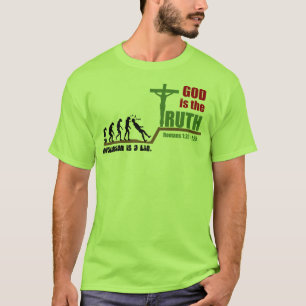 Evolutie is te laat. God is de waarheid - licht T-shirt