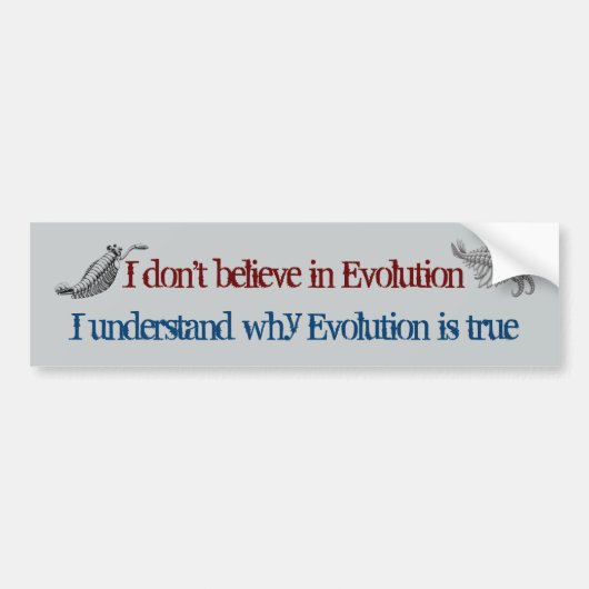 Evolutie is ware Bumpersticker (Voorkant)