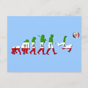 Evolutie Italiaanse Football Italia Calcio giften Briefkaart