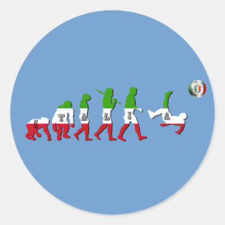 Evolutie Italiaanse Football Italia Calcio giften Ronde Sticker