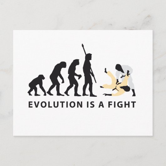 evolutie Judo Briefkaart (Voorkant)