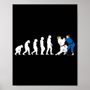 Evolutie Judo Judoka Taekwondo Karate Aikido Poster