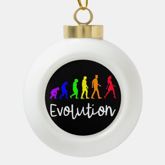 Evolutie Keramische Bal Ornament (Voorkant)