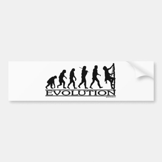 Evolutie - Klimaatverandering Bumpersticker (Voorkant)