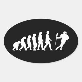 Evolutie Lacrosse Ovale Sticker