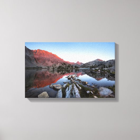 Evolutie Lake Sunset Alpenglow - John Muir Trail Canvas Afdruk (Voorkant)