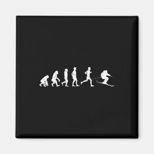 Evolutie Langlaufen Wintersportbad Magneet