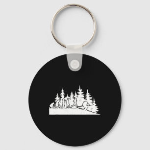 Evolutie Langlaufen Wintersportbad Sleutelhanger