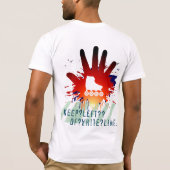 Evolutie/linker beneldoek houden t-shirt (Achterkant)