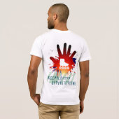 Evolutie/linker beneldoek houden t-shirt (Achterkant volledig)