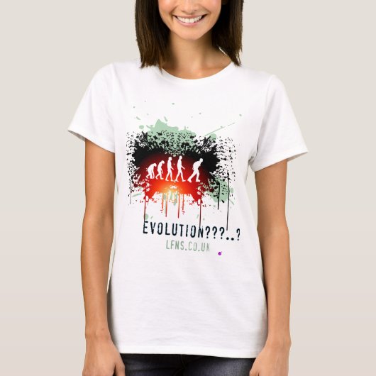 Evolutie/links houden t-shirt (Voorkant)