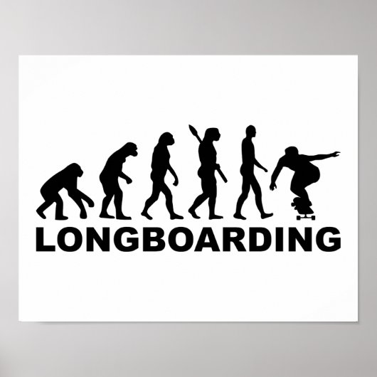 Evolutie Longboarding Poster (Voorkant)