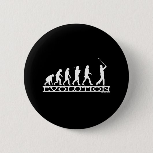 Evolutie - Man - Golf Ronde Button 5,7 Cm (Voorkant)