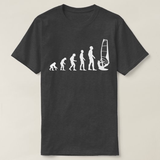 Evolutie Mannen windsurfen Funny Gift Idea T-shirt (Design voorkant)