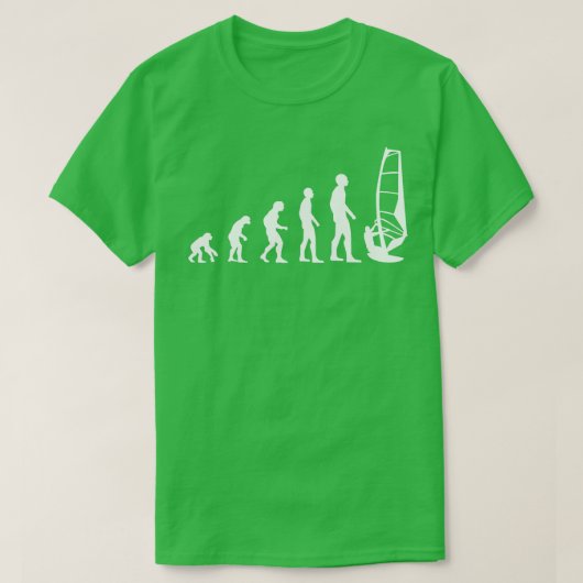 Evolutie Mannen windsurfende grappige Gift Idea Lo T-shirt (Design voorkant)