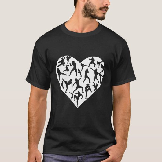 Evolutie Martiale Kunsten gekleurde strijders Funn T-shirt (Voorkant)