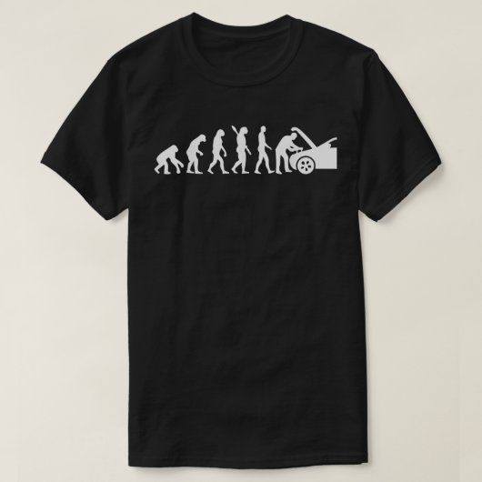 Evolutie Mechanic Funny Automotive Technician T-shirt (Design voorkant)