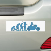 Evolutie motorcyclus bumpersticker (Op auto)