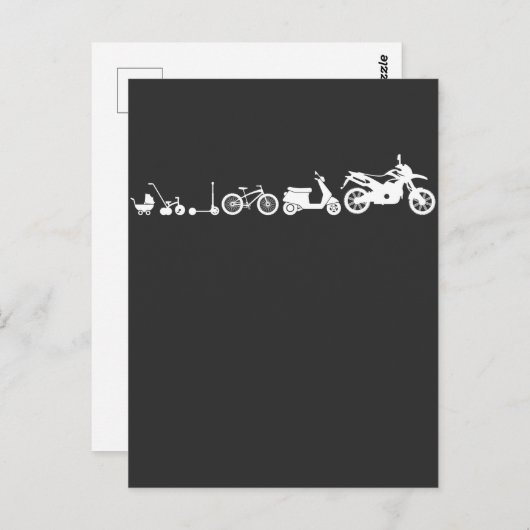 Evolutie motorfiecurve Motorbiking Racer Briefkaart (Voorkant / Achterkant)