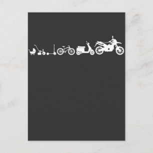 Evolutie motorfiecurve Motorbiking Racer Briefkaart
