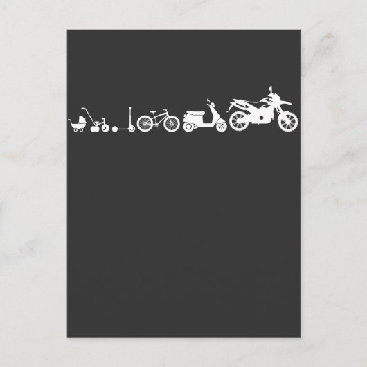 Evolutie motorfiecurve Motorbiking Racer Briefkaart (Voorkant)