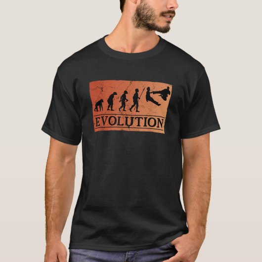 Evolutie naar Vliegende Trap T-shirt (Voorkant)