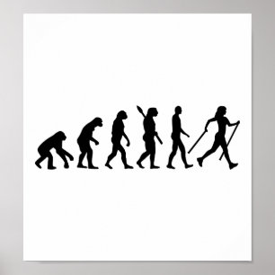 Evolutie Noordse Walking Poster