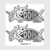 Evolutie - Odine x 2 Sticker (Vel)