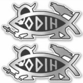Evolutie - Odine x 2 Sticker (Voorkant)